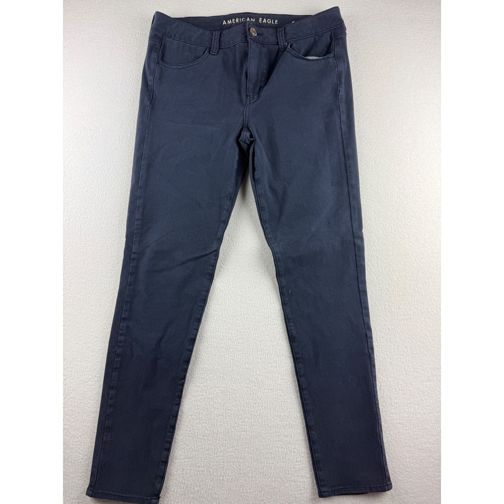 American Eagle 360 Next Level Stretch Jeggings Womens 12 Regular Dark Blue Navy
